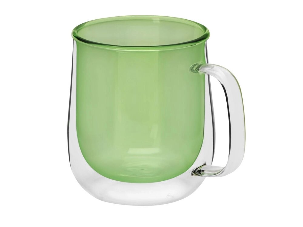 Цветная кружка Ubud с двойными стенками, зеленый от компании ТОО VEER Company Group / Одежда и сувениры с логотипом - фото 1