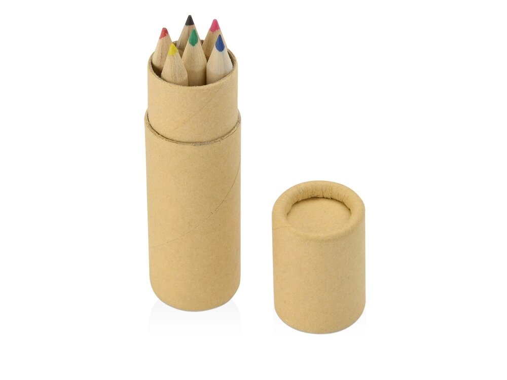 Цветные карандаши в тубусе от компании ТОО VEER Company Group / Одежда и сувениры с логотипом - фото 1