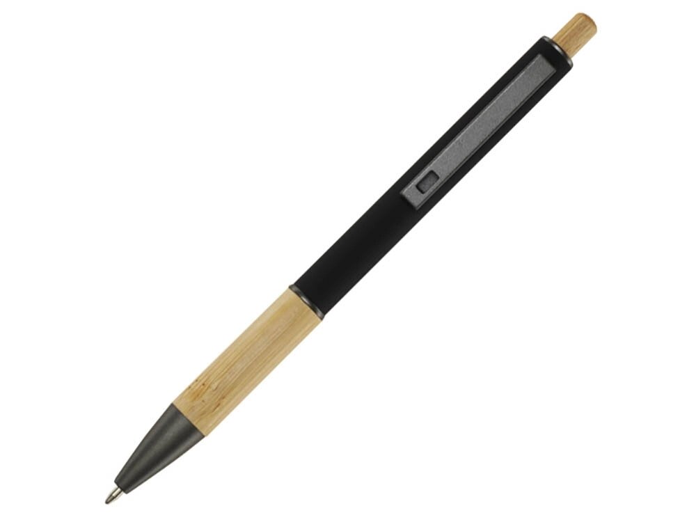 Darius шариковая ручка из переработанного алюминия, черные чернила - Черный от компании ТОО VEER Company Group / Одежда и сувениры с логотипом - фото 1