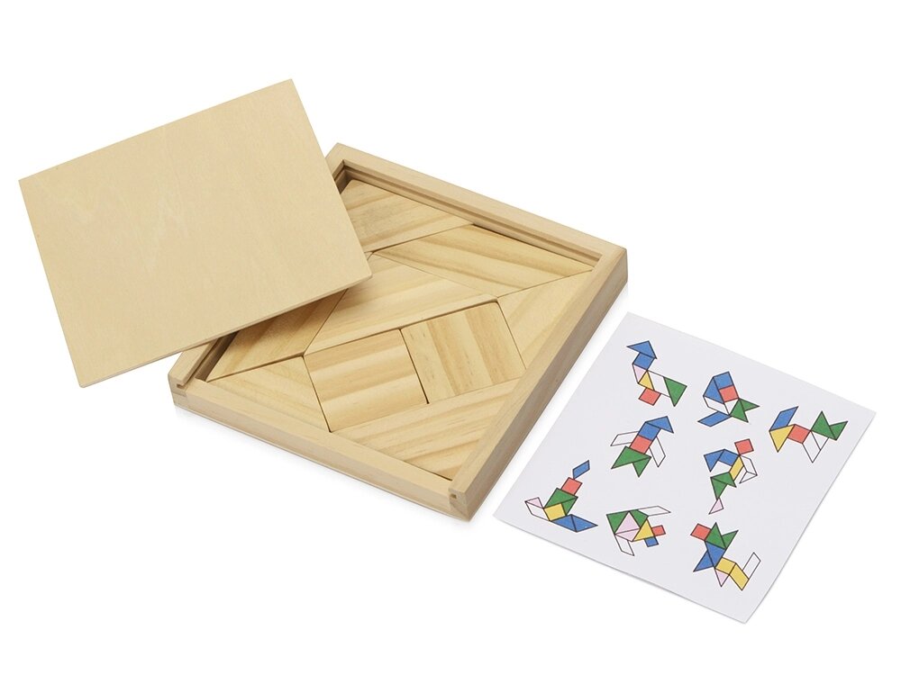 Деревянная головоломка в коробке Smart от компании ТОО VEER Company Group / Одежда и сувениры с логотипом - фото 1