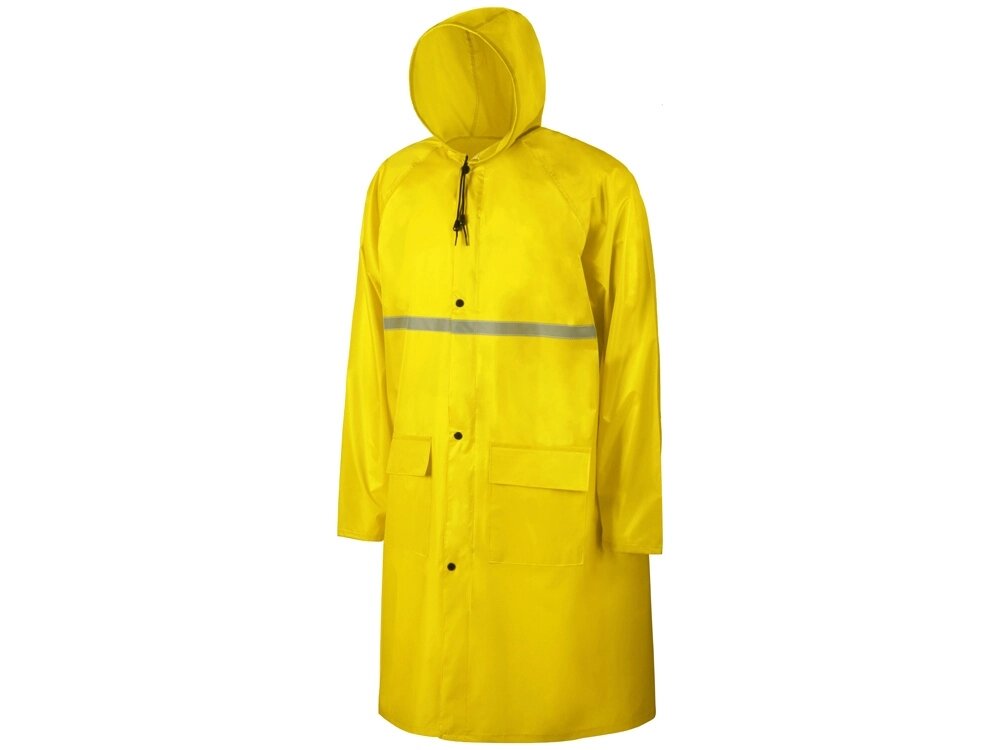 Длинный дождевик Lanai  из полиэстера со светоотражающей тесьмой, желтый от компании ТОО VEER Company Group / Одежда и сувениры с логотипом - фото 1