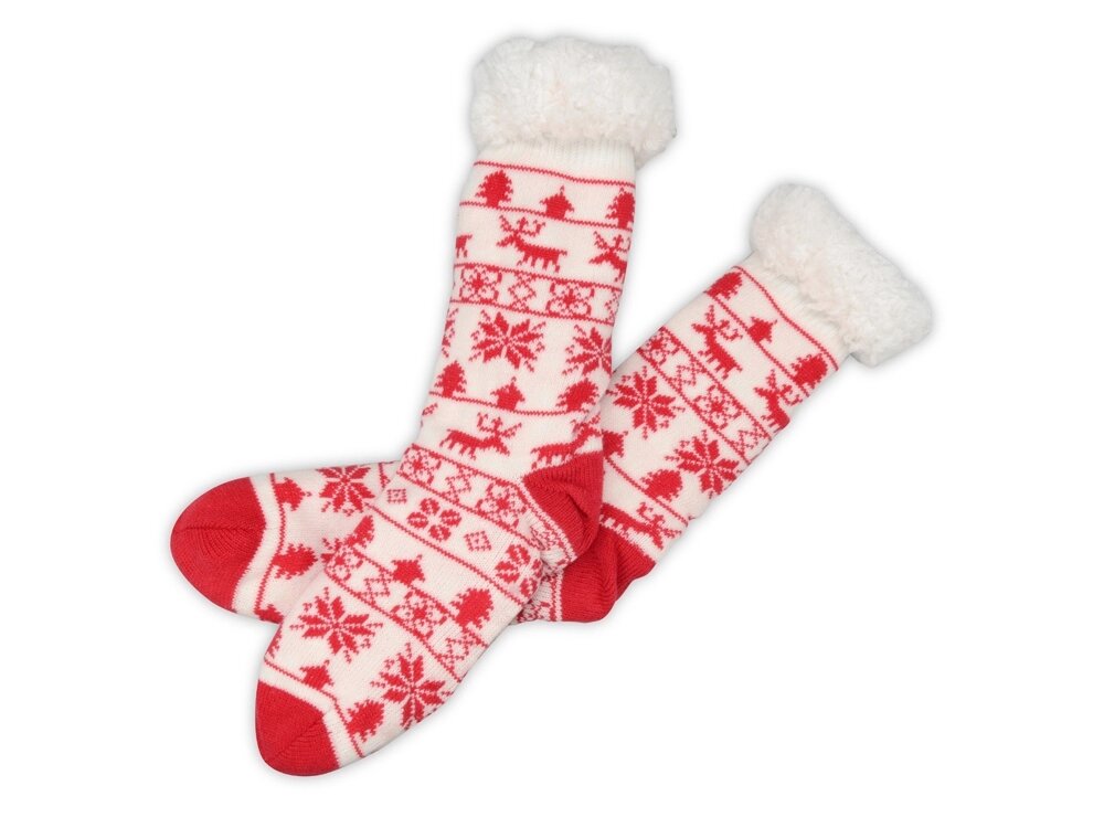 Домашние носки мужские, красный от компании ТОО VEER Company Group / Одежда и сувениры с логотипом - фото 1