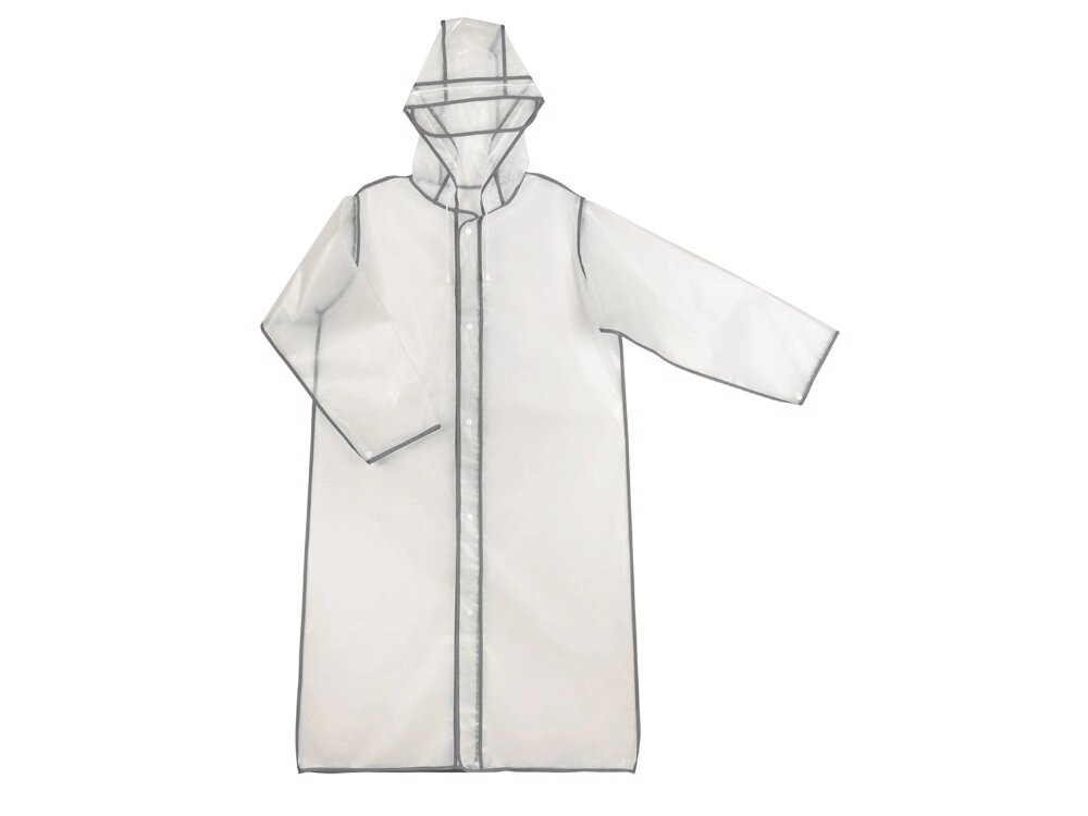 Дождевик Providence, прозрачный/серый светоотражающий с чехлом от компании ТОО VEER Company Group / Одежда и сувениры с логотипом - фото 1