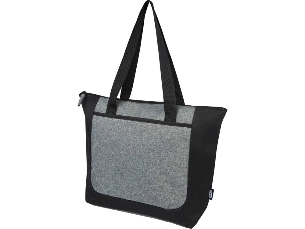 Двухцветная эко-сумка Reclaim на молнии объемом 15 л, изготовленная из переработанных материалов по стандарту GRS, от компании ТОО VEER Company Group / Одежда и сувениры с логотипом - фото 1
