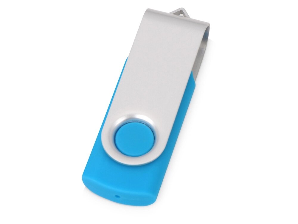 Флеш-карта USB 2.0 16 Gb Квебек, голубой от компании ТОО VEER Company Group / Одежда и сувениры с логотипом - фото 1