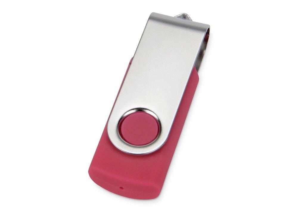 Флеш-карта USB 2.0 16 Gb Квебек, розовый от компании ТОО VEER Company Group / Одежда и сувениры с логотипом - фото 1