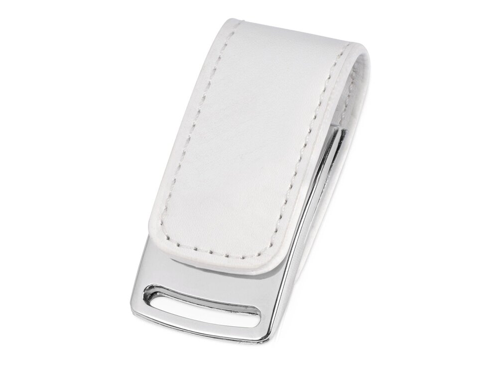 Флеш-карта USB 2.0 16 Gb с магнитным замком Vigo, белый/серебристый от компании ТОО VEER Company Group / Одежда и сувениры с логотипом - фото 1