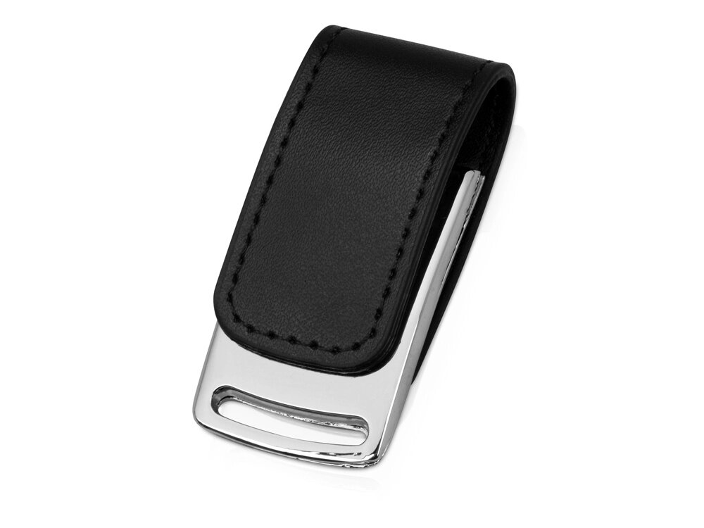 Флеш-карта USB 2.0 16 Gb с магнитным замком Vigo, черный/серебристый от компании ТОО VEER Company Group / Одежда и сувениры с логотипом - фото 1