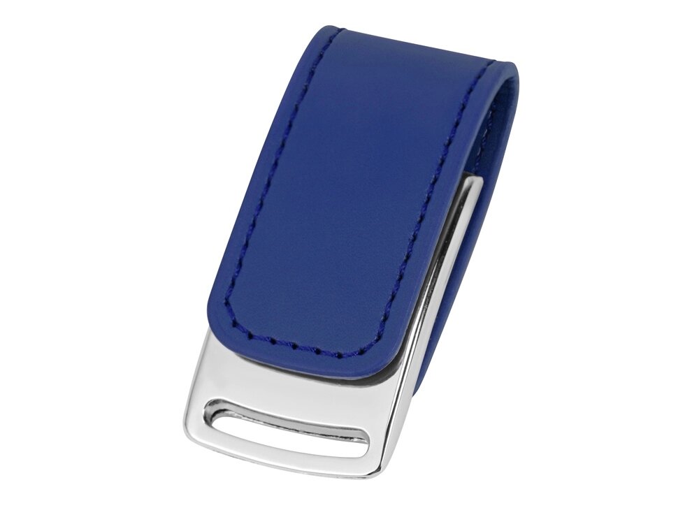 Флеш-карта USB 2.0 16 Gb с магнитным замком Vigo, синий/серебристый от компании ТОО VEER Company Group / Одежда и сувениры с логотипом - фото 1