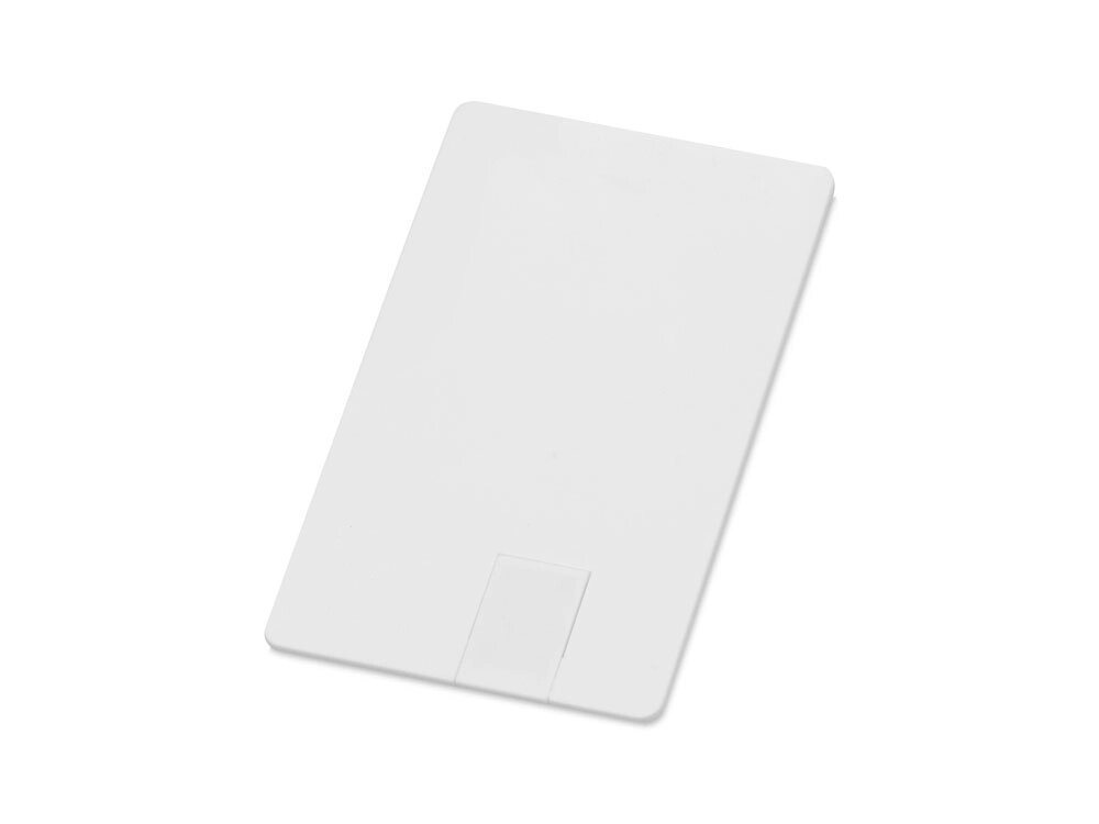 Флеш-карта USB 2.0 16 Gb в виде пластиковой карты Card, белый от компании ТОО VEER Company Group / Одежда и сувениры с логотипом - фото 1