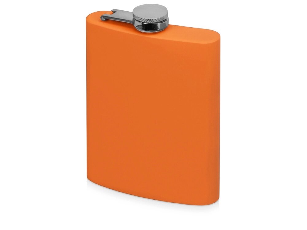 Фляжка 240 мл Remarque soft touch, 201 сталь, оранжевый от компании ТОО VEER Company Group / Одежда и сувениры с логотипом - фото 1