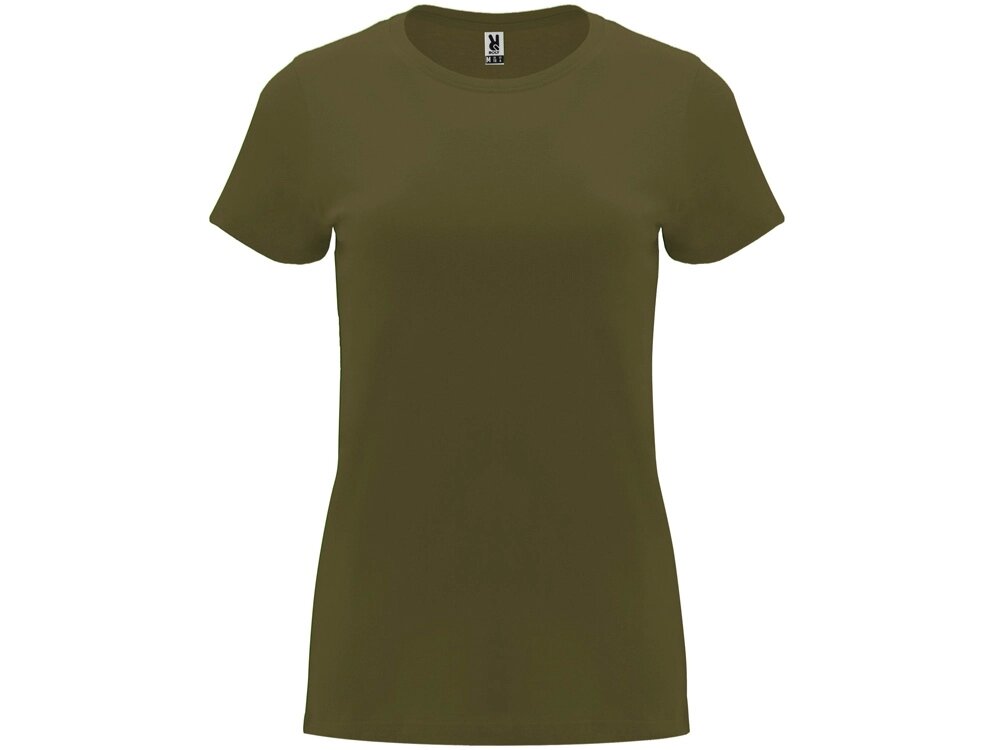 Футболка Capri женская, армейский зеленый от компании ТОО VEER Company Group / Одежда и сувениры с логотипом - фото 1