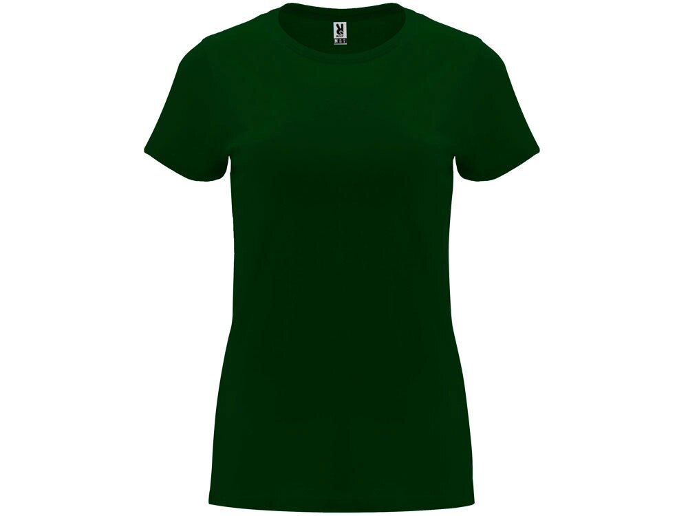 Футболка Capri женская, бутылочный зеленый от компании ТОО VEER Company Group / Одежда и сувениры с логотипом - фото 1
