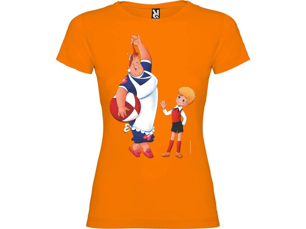 Футболка Карлсон женская, оранжевый от компании ТОО VEER Company Group / Одежда и сувениры с логотипом - фото 1