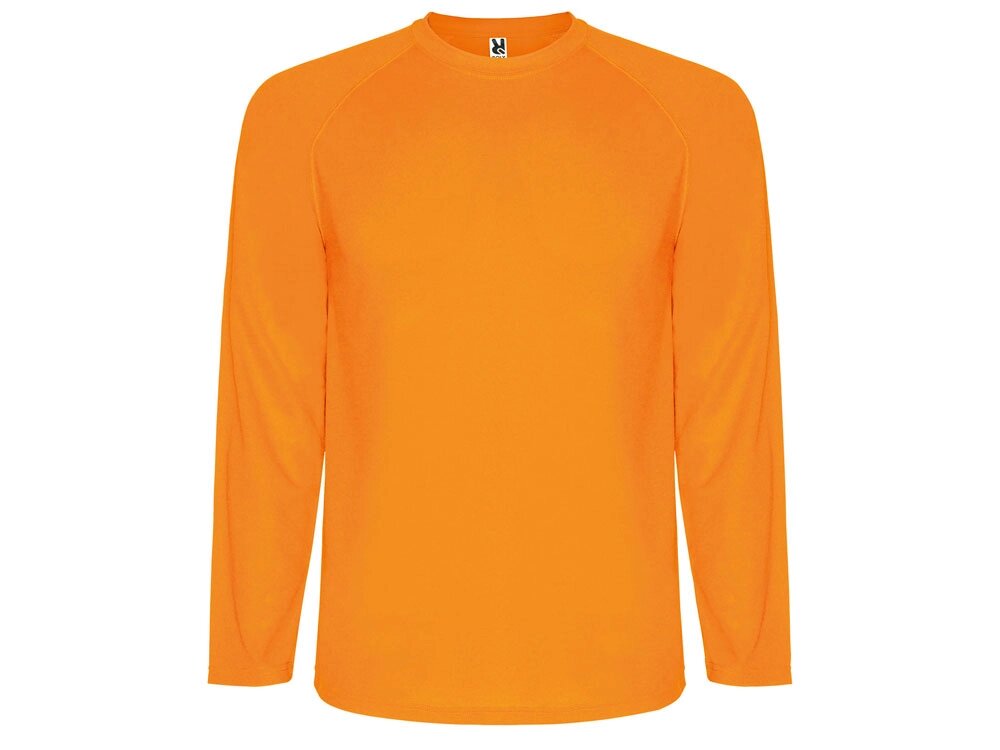 Футболка Montecarlo  мужская с длинным рукавом, неоновый оранжевый от компании ТОО VEER Company Group / Одежда и сувениры с логотипом - фото 1