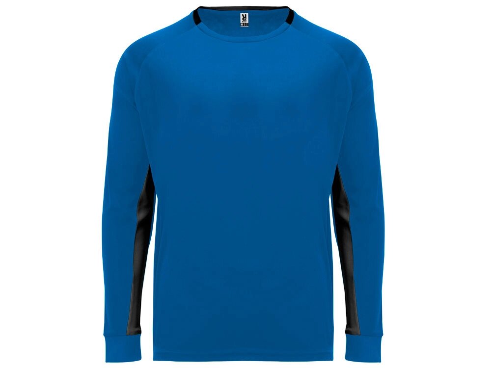 Футболка Porto  мужская с длинным рукавом, королевский синий/черный от компании ТОО VEER Company Group / Одежда и сувениры с логотипом - фото 1