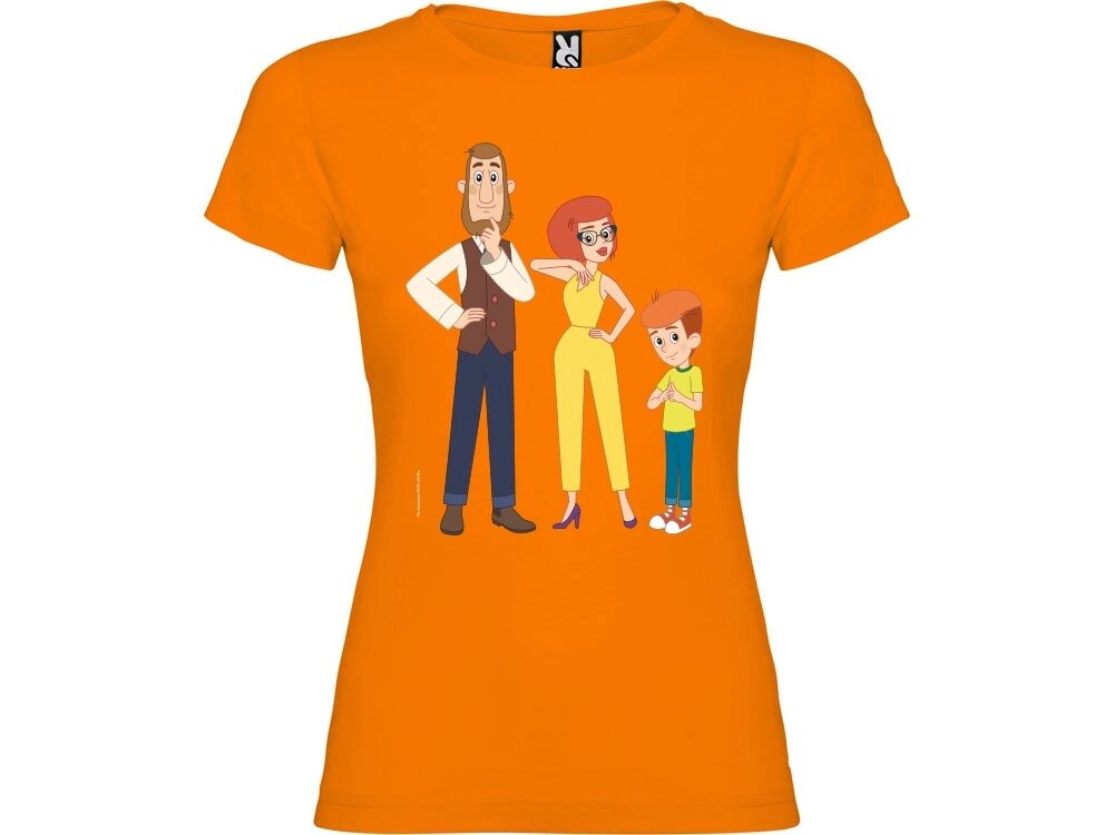 Футболка Простоквашино женская, оранжевый от компании ТОО VEER Company Group / Одежда и сувениры с логотипом - фото 1