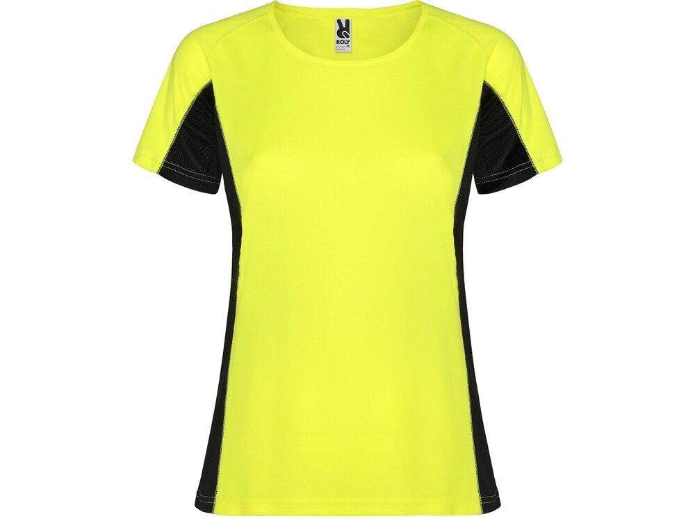 Футболка Shanghai женская, неоновый желтый/черный от компании ТОО VEER Company Group / Одежда и сувениры с логотипом - фото 1
