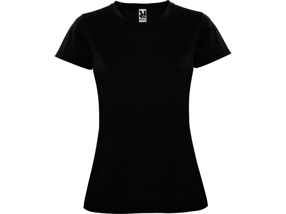 Футболка спортивная женская Montecarlo, черный от компании ТОО VEER Company Group / Одежда и сувениры с логотипом - фото 1