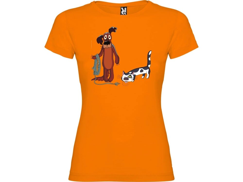 Футболка Жил-был Пес женская, оранжевый от компании ТОО VEER Company Group / Одежда и сувениры с логотипом - фото 1