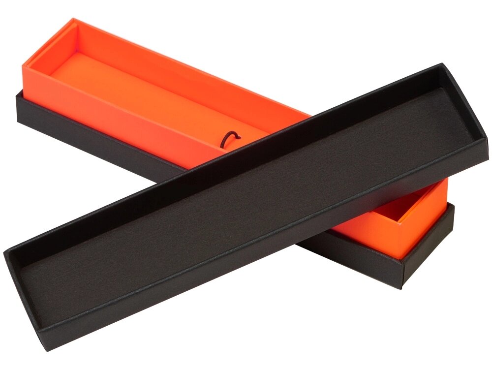 Футляр для 1 ручки Bloom, черный с оранжевым от компании ТОО VEER Company Group / Одежда и сувениры с логотипом - фото 1