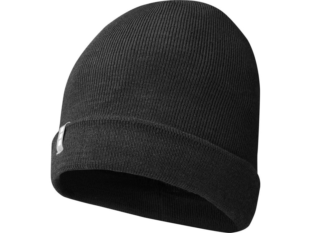 Hale, шапка из пряжи Polylana, черный от компании ТОО VEER Company Group / Одежда и сувениры с логотипом - фото 1