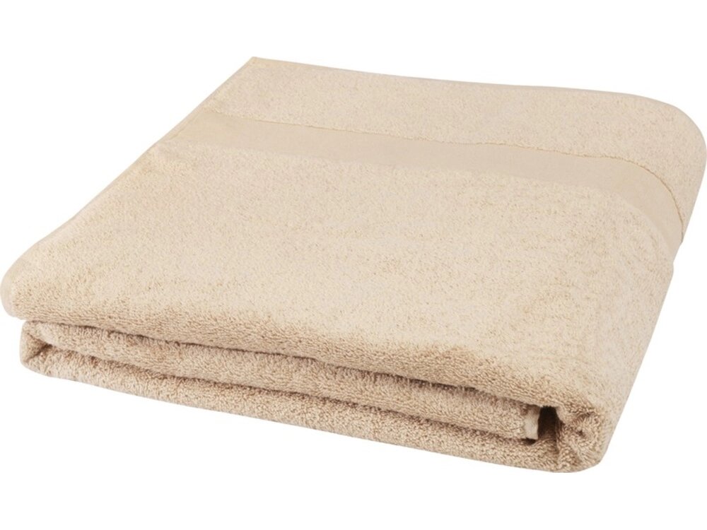 Хлопковое полотенце для ванной Evelyn 100x180 см плотностью 450 г/м2, бежевый от компании ТОО VEER Company Group / Одежда и сувениры с логотипом - фото 1
