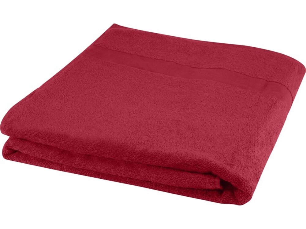 Хлопковое полотенце для ванной Evelyn 100x180 см плотностью 450 г/м2, красный от компании ТОО VEER Company Group / Одежда и сувениры с логотипом - фото 1