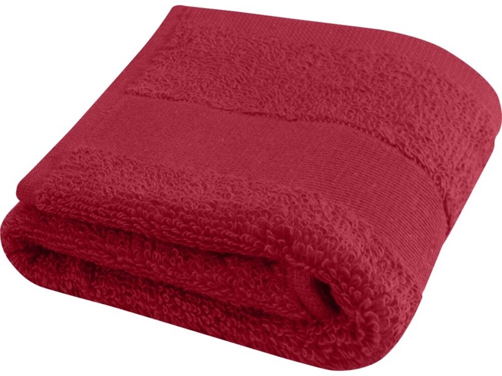 Хлопковое полотенце для ванной Sophia 30x50 см плотностью 450 г/м2, красный от компании ТОО VEER Company Group / Одежда и сувениры с логотипом - фото 1