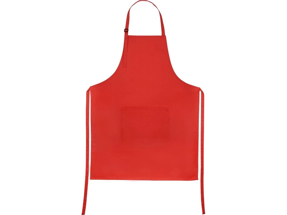 Хлопковый фартук 180gsm, красный от компании ТОО VEER Company Group / Одежда и сувениры с логотипом - фото 1