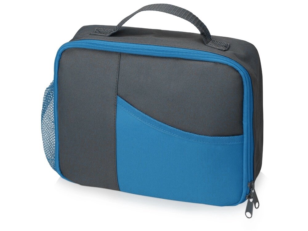 Изотермическая сумка-холодильник Breeze для ланч-бокса, серый/голубой от компании ТОО VEER Company Group / Одежда и сувениры с логотипом - фото 1