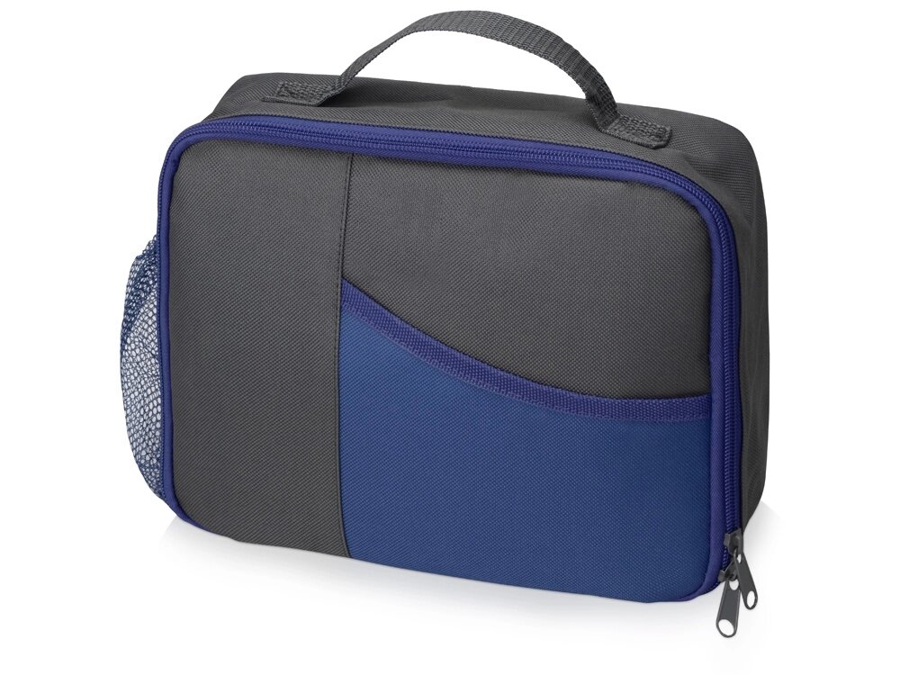 Изотермическая сумка-холодильник Breeze для ланч-бокса, серый/синий от компании ТОО VEER Company Group / Одежда и сувениры с логотипом - фото 1