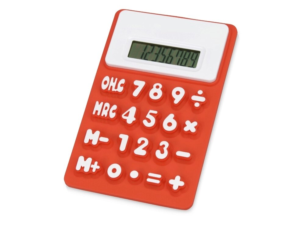 Калькулятор Splitz, красный от компании ТОО VEER Company Group / Одежда и сувениры с логотипом - фото 1