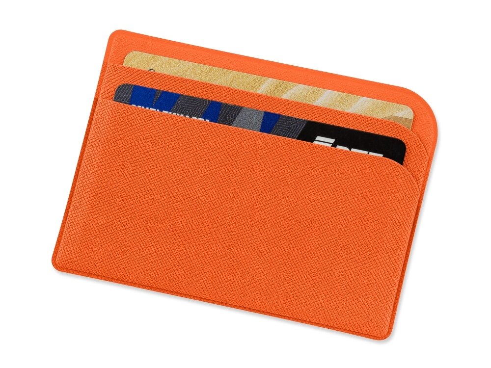 Картхолдер для 3-пластиковых карт Favor, оранжевый от компании ТОО VEER Company Group / Одежда и сувениры с логотипом - фото 1