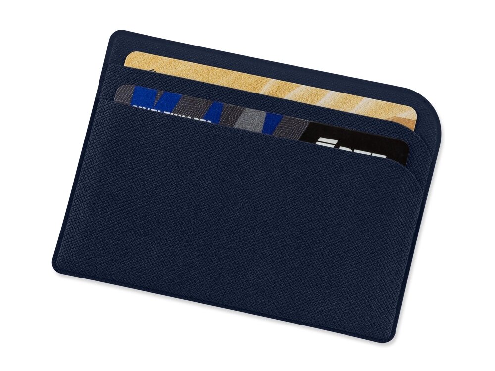 Картхолдер для 3-пластиковых карт Favor, темно-синий от компании ТОО VEER Company Group / Одежда и сувениры с логотипом - фото 1