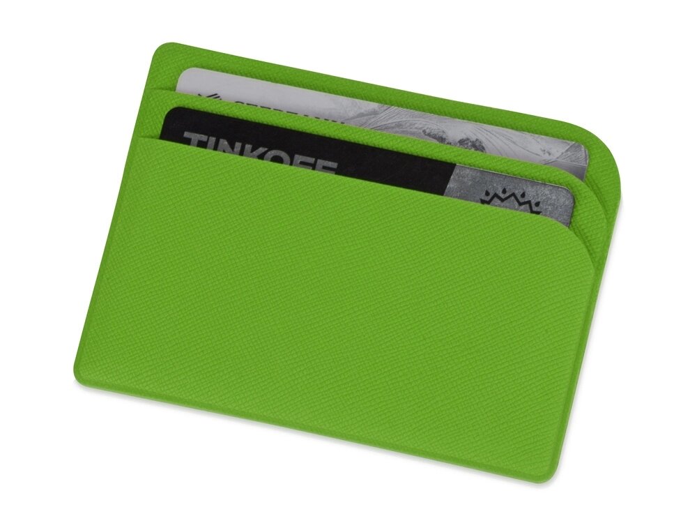 Картхолдер для 3-пластиковых карт Favor, зеленое яблоко от компании ТОО VEER Company Group / Одежда и сувениры с логотипом - фото 1