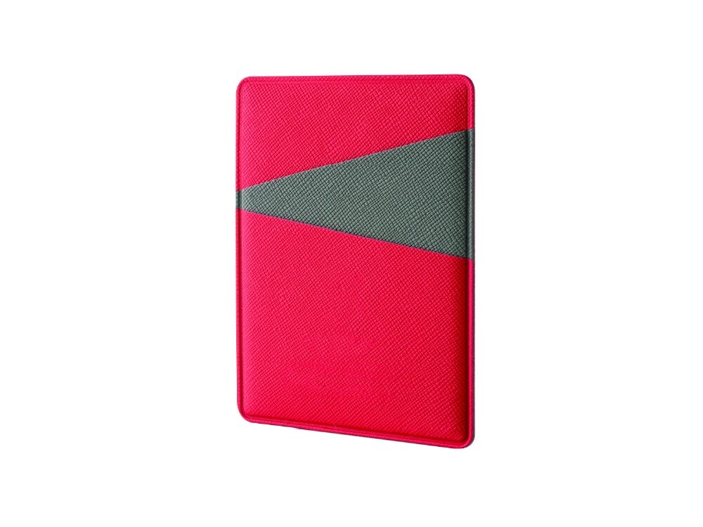 Картхолдер на 3 карты типа бейджа Favor, красный/серый от компании ТОО VEER Company Group / Одежда и сувениры с логотипом - фото 1