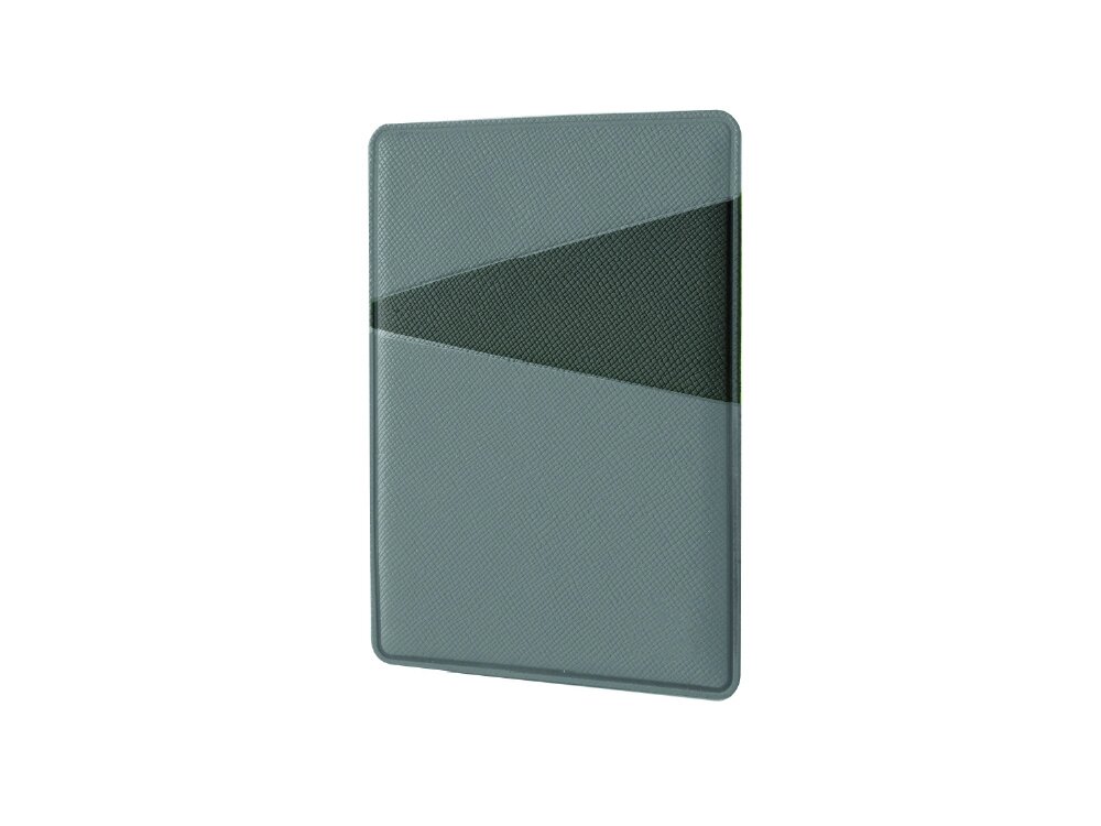 Картхолдер на 3 карты типа бейджа Favor, светло-серый/темно-серый от компании ТОО VEER Company Group / Одежда и сувениры с логотипом - фото 1
