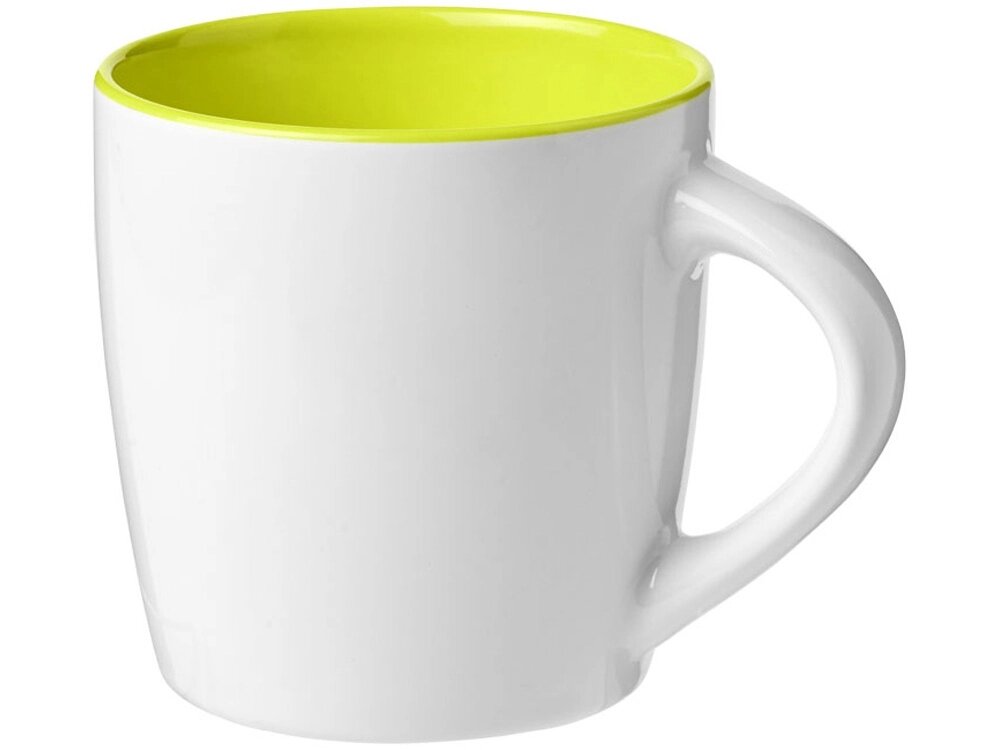 Керамическая чашка Aztec, белый/зеленый лайм от компании ТОО VEER Company Group / Одежда и сувениры с логотипом - фото 1