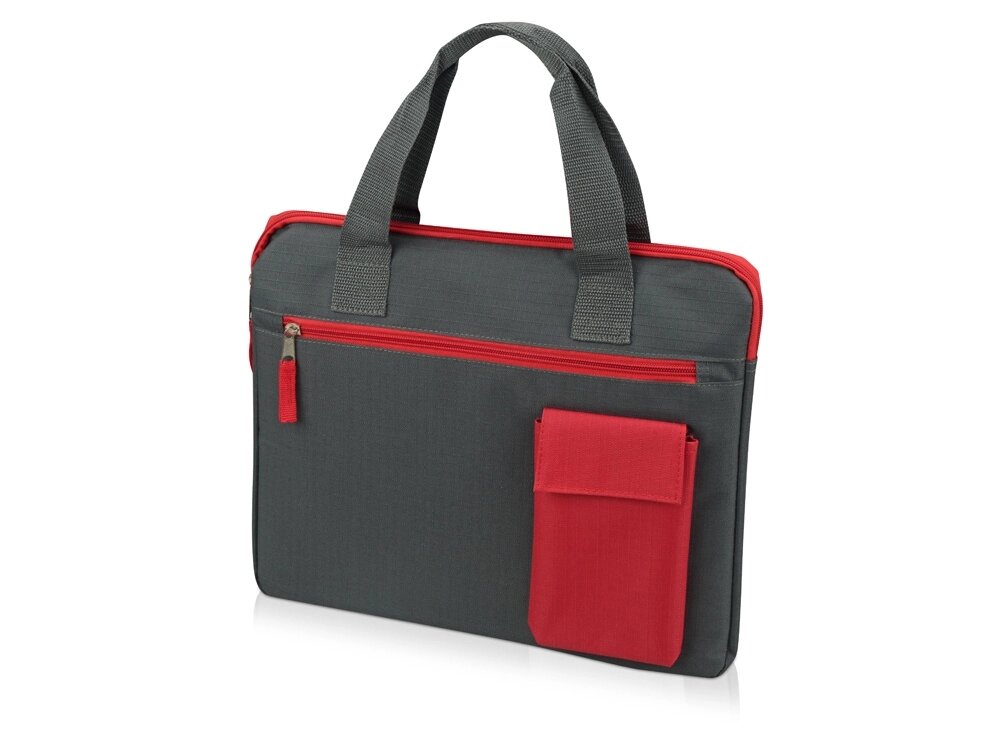 Конференц сумка Session, серый/красный от компании ТОО VEER Company Group / Одежда и сувениры с логотипом - фото 1