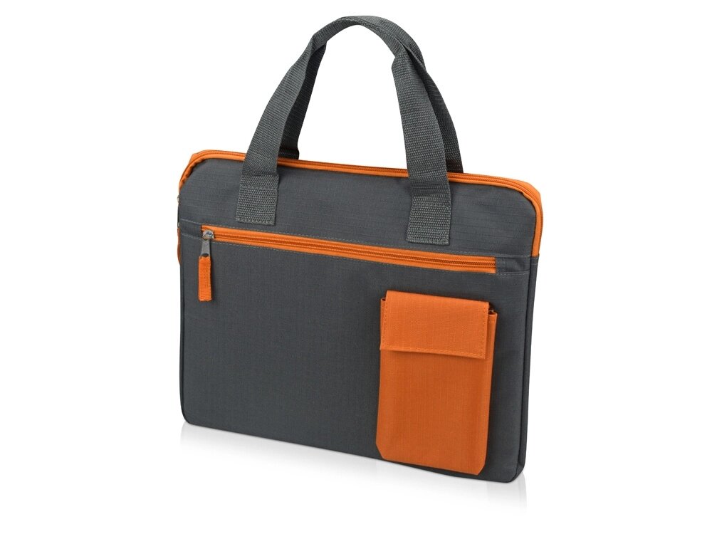 Конференц сумка Session, серый/оранжевый от компании ТОО VEER Company Group / Одежда и сувениры с логотипом - фото 1