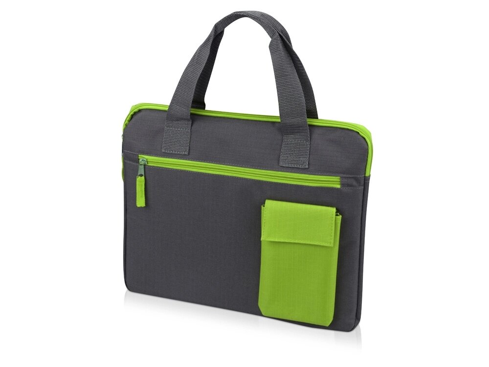 Конференц сумка Session, серый/зеленый от компании ТОО VEER Company Group / Одежда и сувениры с логотипом - фото 1