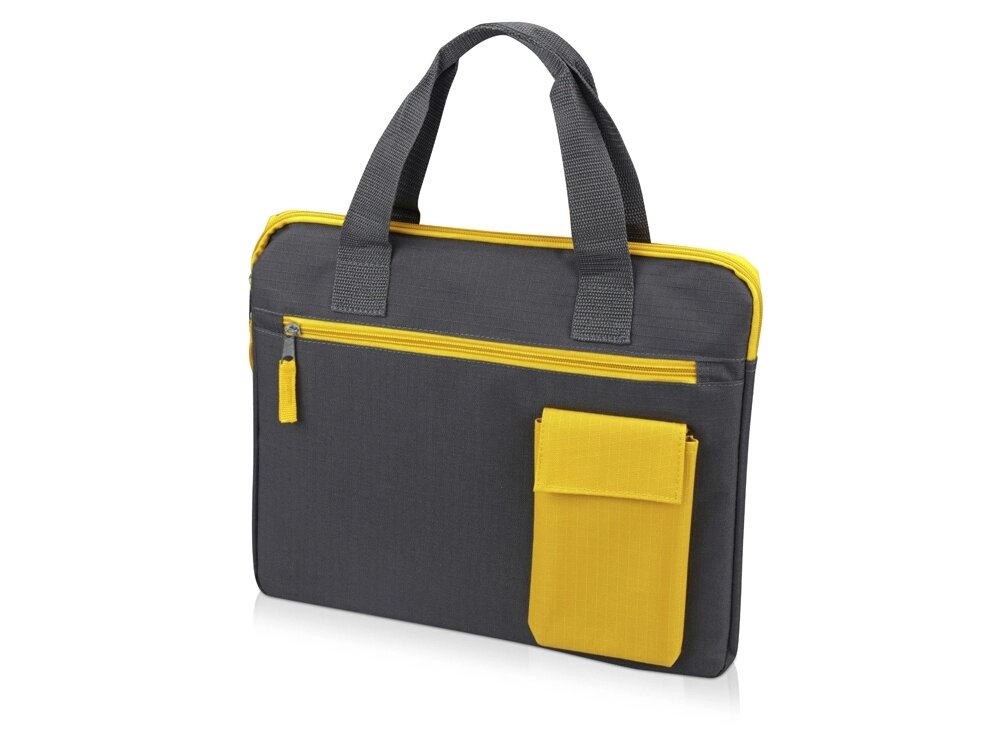 Конференц сумка Session, серый/желтый от компании ТОО VEER Company Group / Одежда и сувениры с логотипом - фото 1