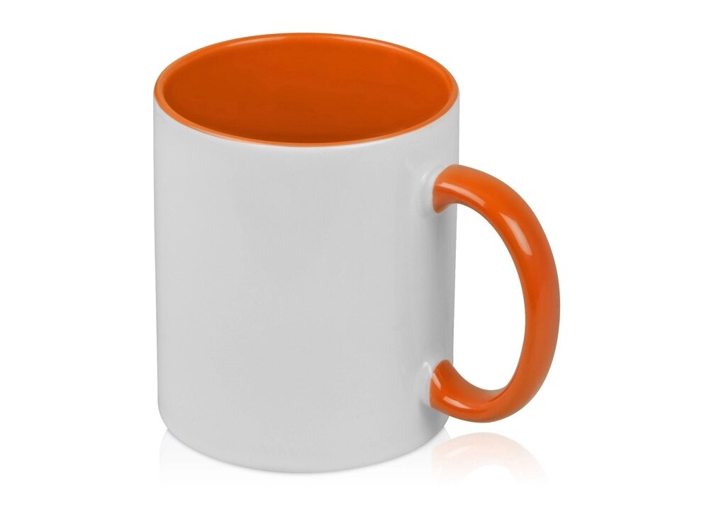 Кружка для сублимации Sublime Color, белый/оранжевый от компании ТОО VEER Company Group / Одежда и сувениры с логотипом - фото 1