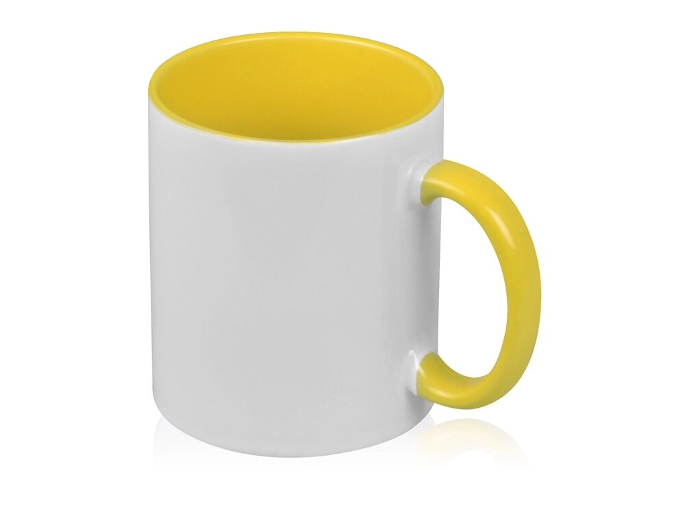 Кружка для сублимации Sublime Color, белый/желтый от компании ТОО VEER Company Group / Одежда и сувениры с логотипом - фото 1