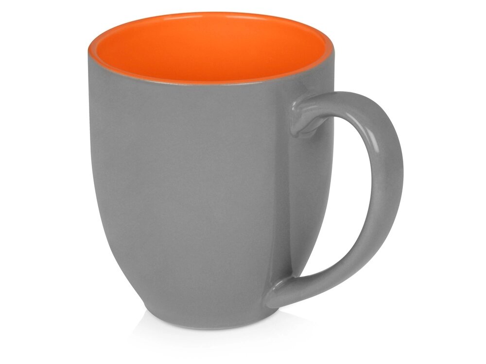 Кружка керамическая Gracy 450мл, серый/оранжевый от компании ТОО VEER Company Group / Одежда и сувениры с логотипом - фото 1