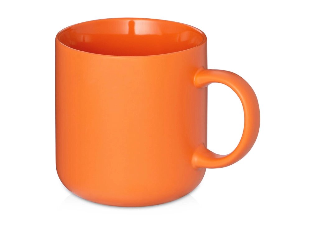 Кружка матовая Rita, 410мл, оранжевый от компании ТОО VEER Company Group / Одежда и сувениры с логотипом - фото 1