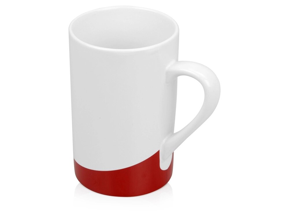 Кружка Мерсер 320мл, белый/красный от компании ТОО VEER Company Group / Одежда и сувениры с логотипом - фото 1