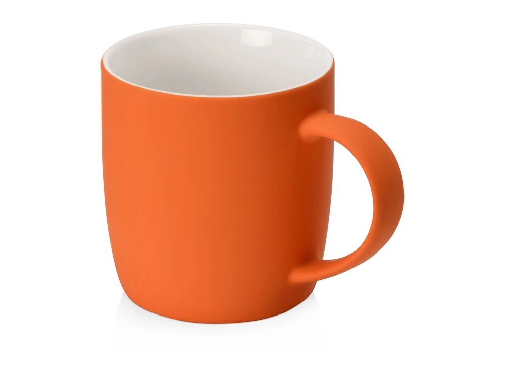 Кружка с покрытием soft-touch Dalgona, оранжевый от компании ТОО VEER Company Group / Одежда и сувениры с логотипом - фото 1