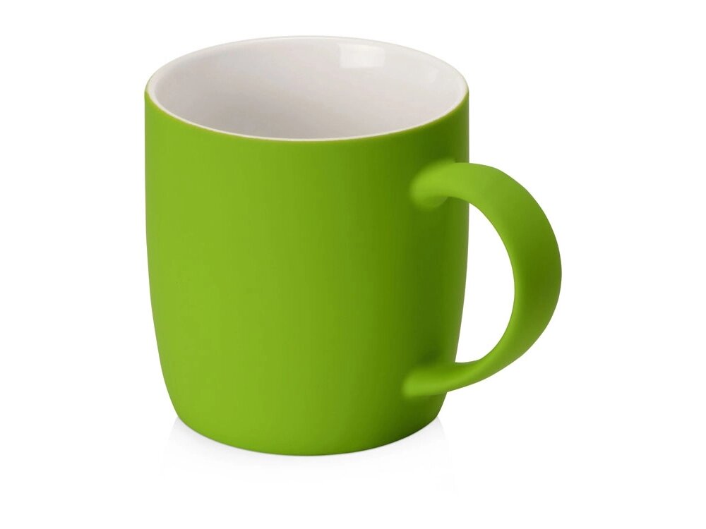 Кружка с покрытием soft-touch Dalgona, зеленое яблоко от компании ТОО VEER Company Group / Одежда и сувениры с логотипом - фото 1